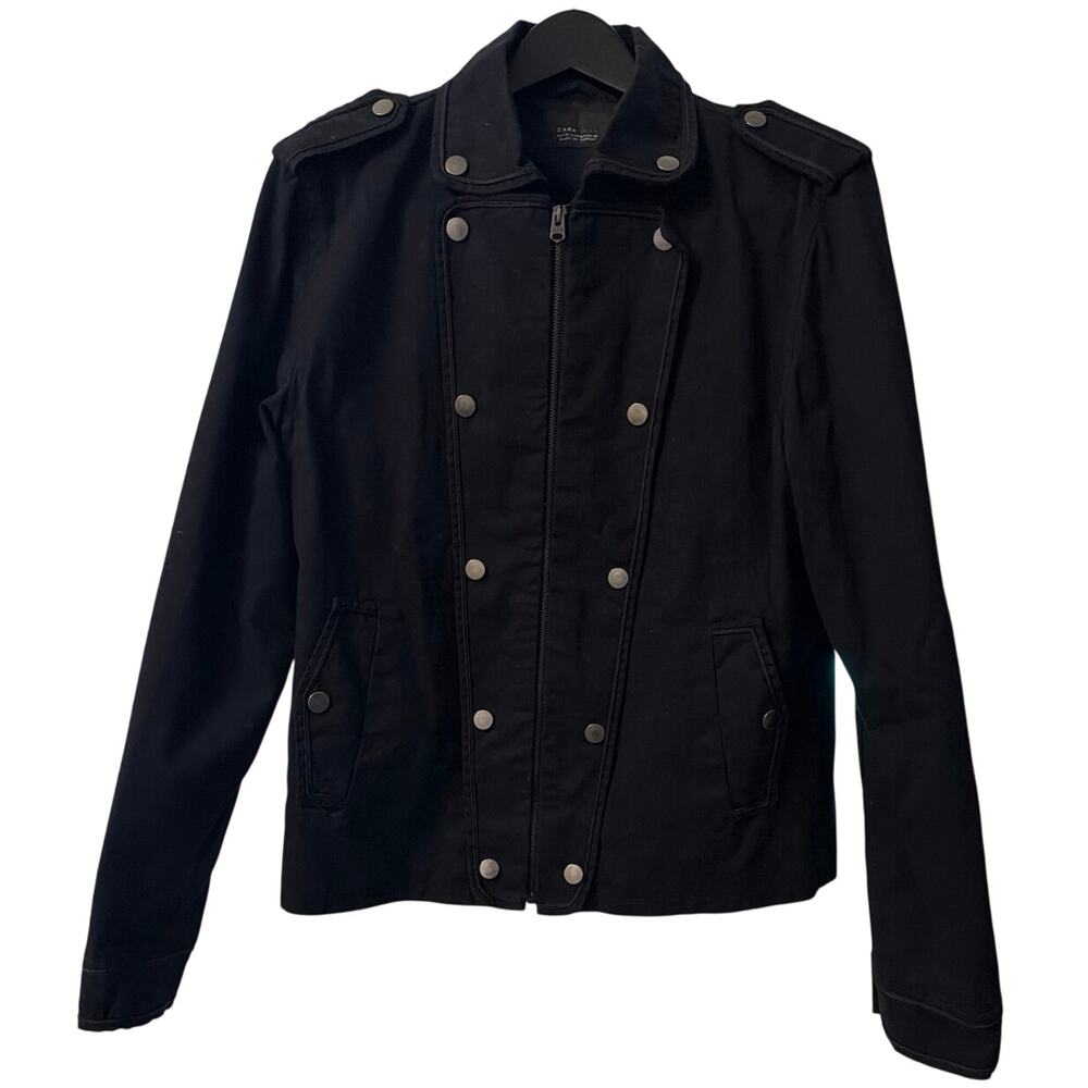 Zara Man black military inspired tie